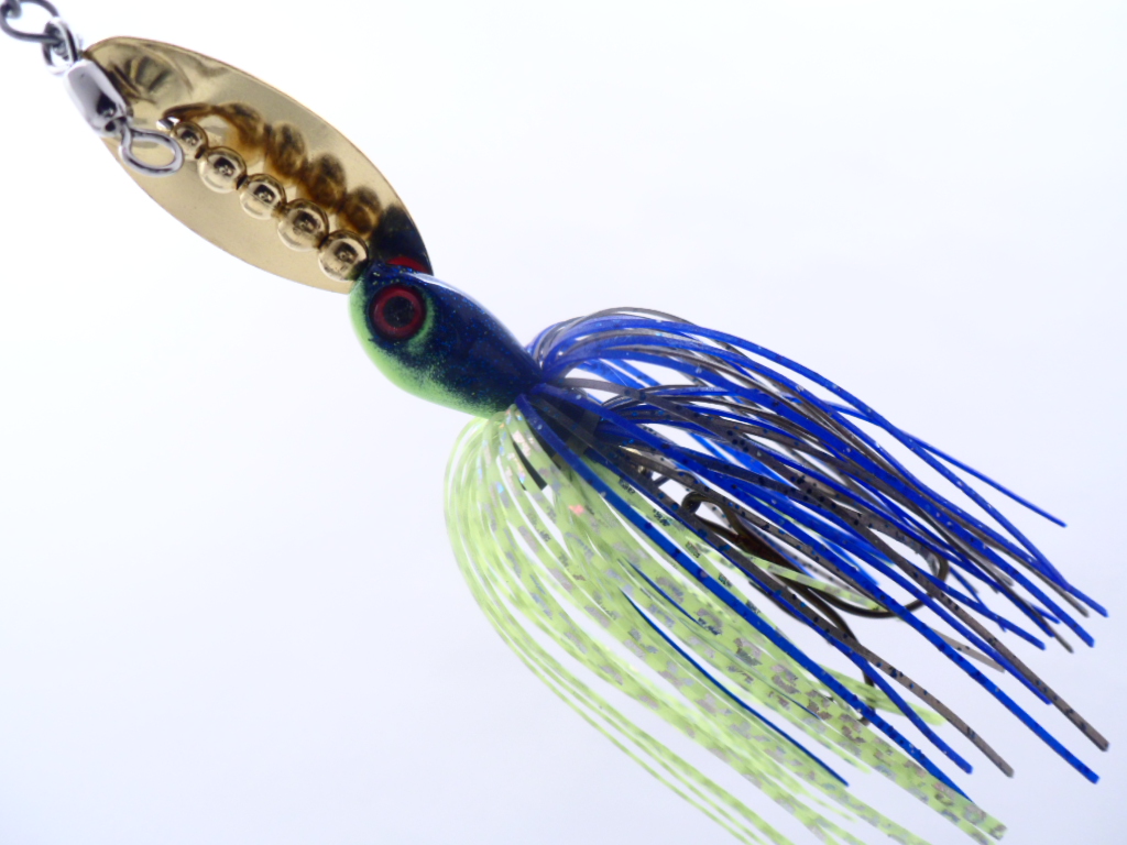 In-line Spinner, Smokin Blue Chartreuse