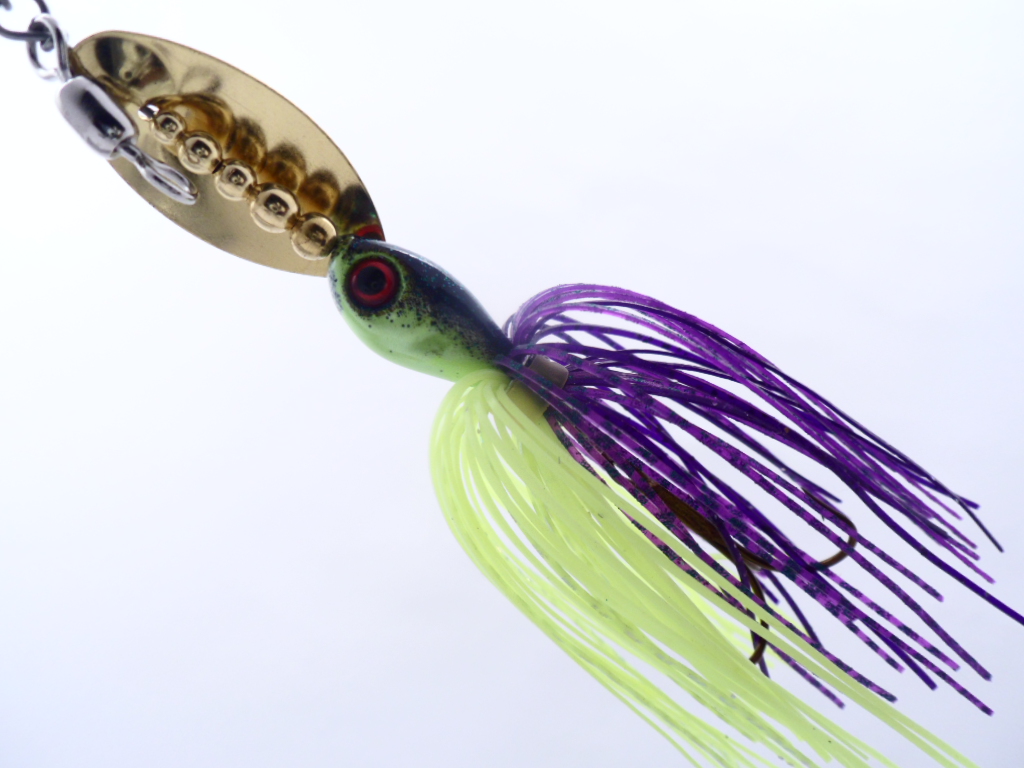 In-line Spinner, Chartreuse Purple Shad